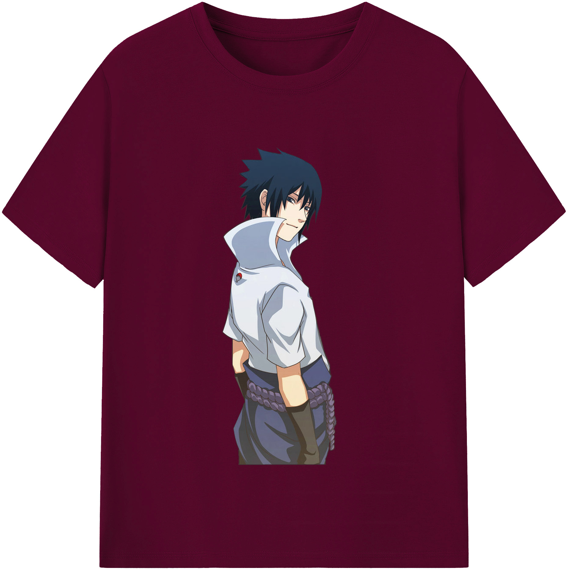 （画像用） NARUTO -ナルト- うちは サスケ Uchiha Sasuke レディースカジュアルプリントTシャツ（綿100％）